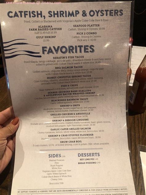 Fish City menu .